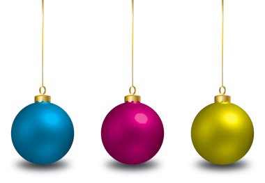 Noel topları dekorasyon cmy