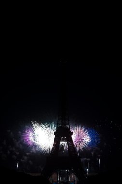 paris, Fransa, 14th Temmuz 2013 tarihinde Bastille günü 2013. havai fişek ve Eyfel Kulesi, paris, Fransa-14 Temmuz 2013 tarihinde Fransız Ulusal gün