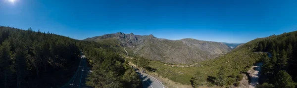 Vista Aérea Panorâmica Topo Das Montanhas Parque Natural Serra Estrela — Fotografia de Stock