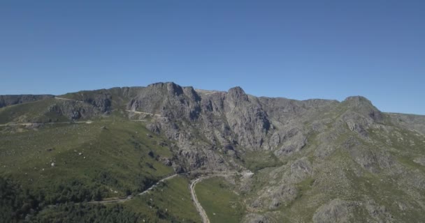 Filmagem Aérea Nas Montanhas Parque Natural Serra Estrela Cordilheira Das — Vídeo de Stock