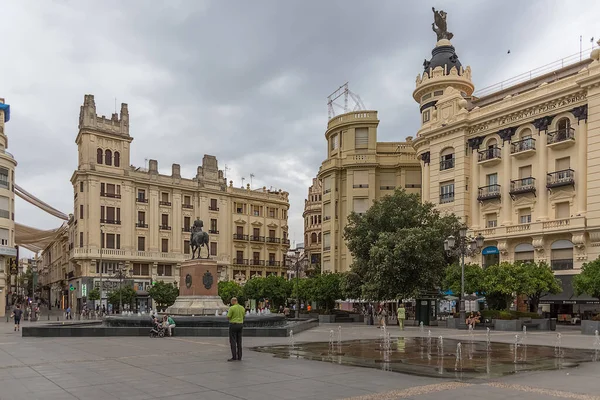 Cordoba Spanyolország 2021 Kilátás Tendillas Téren Plaza Las Tendillas Tekinthető — Stock Fotó