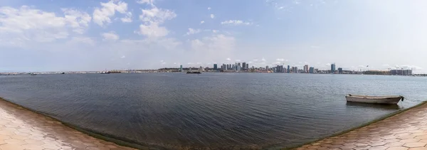 Luanda Angola 2021 Ultra Panoramisch Uitzicht Stad Luanda Moderne Wolkenkrabbers — Stockfoto