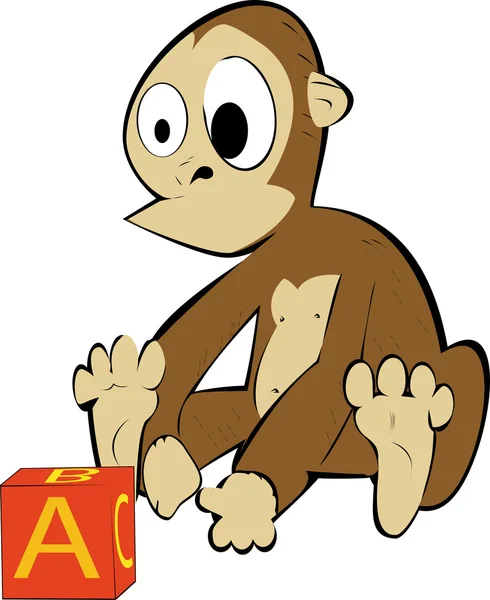 The monkey — Stock Vector