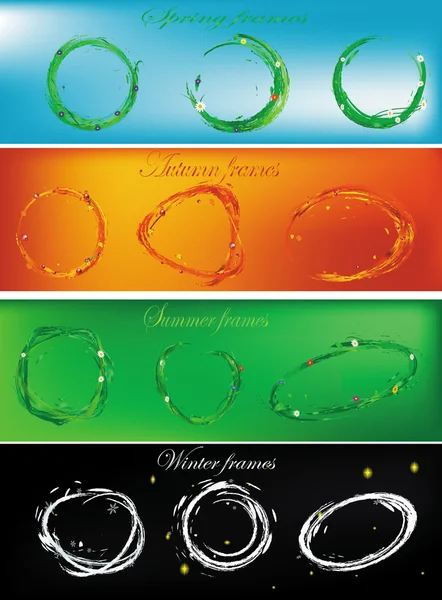 The four season frames — Stok Vektör