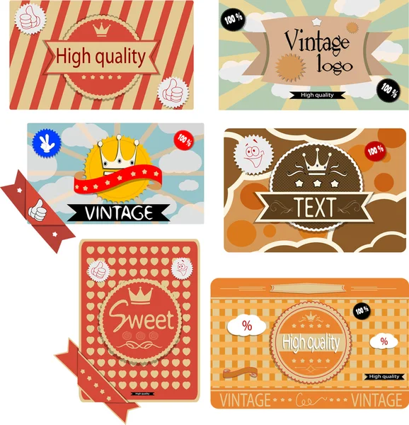 Vintage packages — Stock Vector