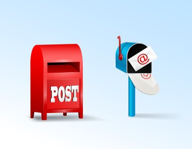 Post boxes clipart