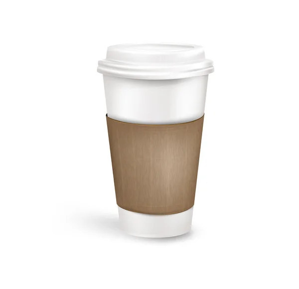 Plastic coffee cup — Stock Vector