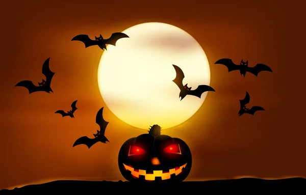 Puesta de sol de Halloween — Vector de stock