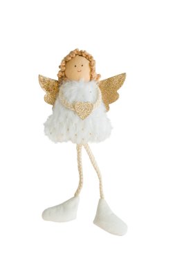 Noel oyuncağı tekstil bebeği, izole et.