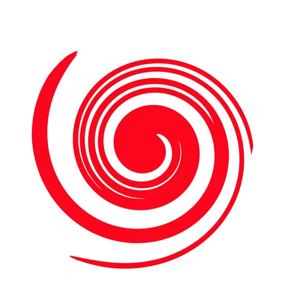 白色背景上的红色螺旋形 — 图库照片