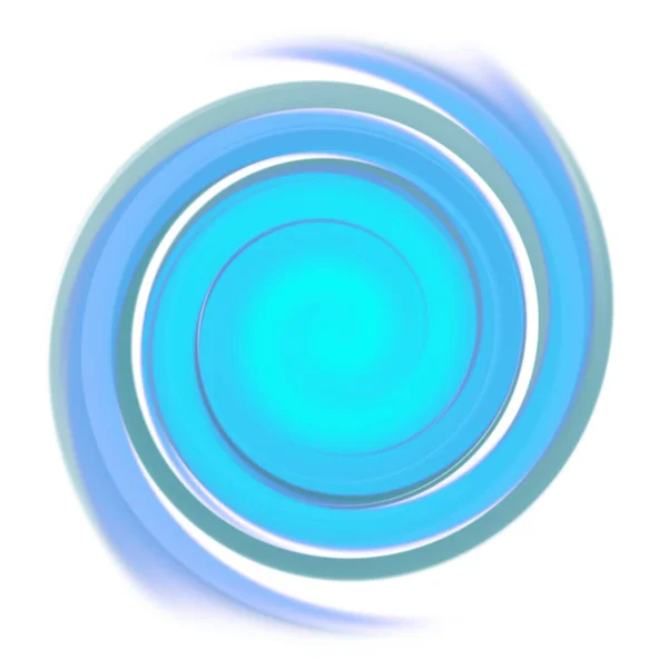 Espiral Azul Sobre Fundo Branco Ilustração — Fotografia de Stock