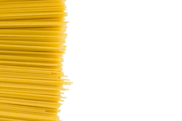 Спагетті Білому Тлі Місце Копіювання — стокове фото