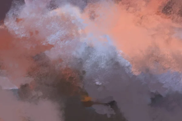 乾燥したブラシ 混沌としたストローク 多色パレット インテリアの背景と絵画 — ストック写真