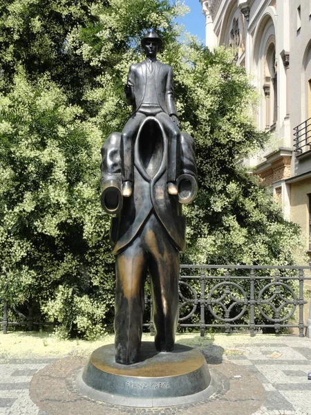 Statue Von Franz Kafka Von Jaroslav Rona Prag Tschechien — Stockfoto