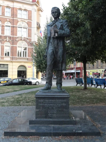 Standbeeld Van Taras Shevchenko Door Valentyn Znoba Praag Tsjechië — Stockfoto