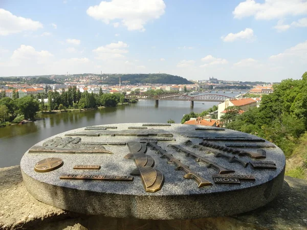 Blick Von Der Burg Vysehrad Prag Tschechien — Stockfoto