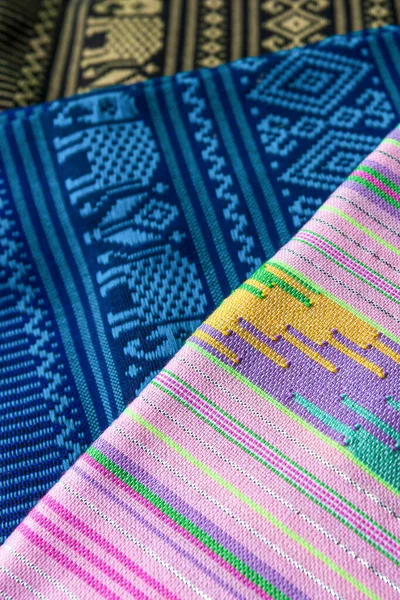 Tai Long Tai Yai Etnisch Textiel Elegante Details Van Stoffen — Stockfoto