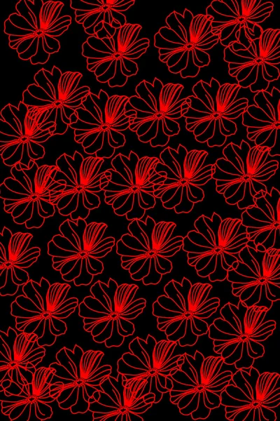 Fondo abstracto de flores rojas — Foto de Stock