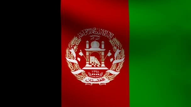 Vlag van Afghanistan. — Stockvideo