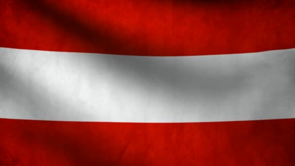 Vlajka Rakousko. — Stock video