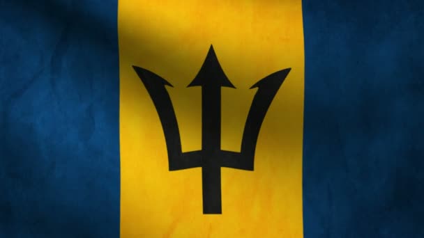 Bandeira de Barbados . — Vídeo de Stock