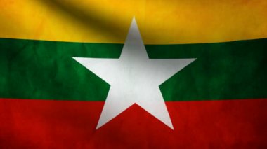 Myanmar bayrağı.