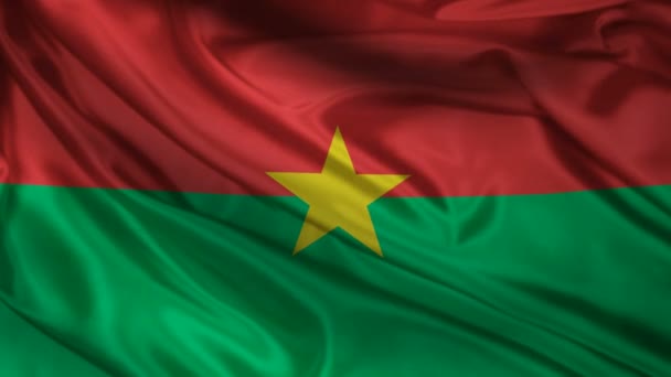 Прапор Буркіна-Фасо . — стокове відео