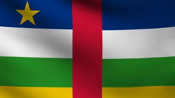 Bandera de República Centroafricana . — Vídeos de Stock