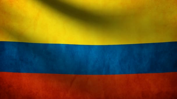 Colombia flagga. — Stockvideo