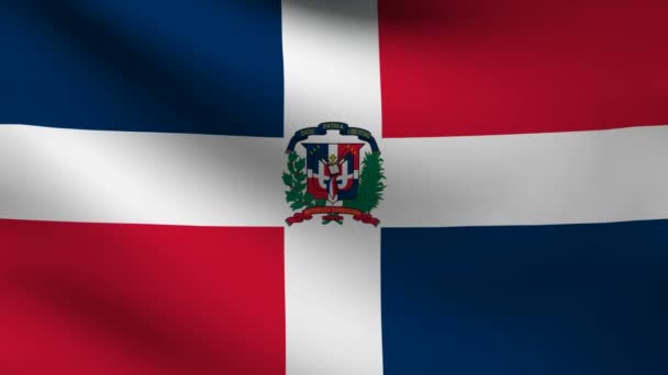 Dominican republican flag. — Stock Video