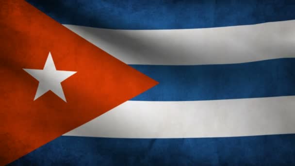 Bandiera Cuba . — Video Stock