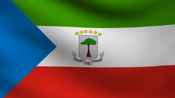 Equatorial Guinea flag. — Stock Video