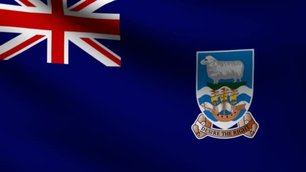 Flagge der Falklandinseln. — Stockvideo