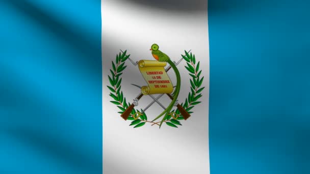 Bandera de Guatemala . — Vídeos de Stock