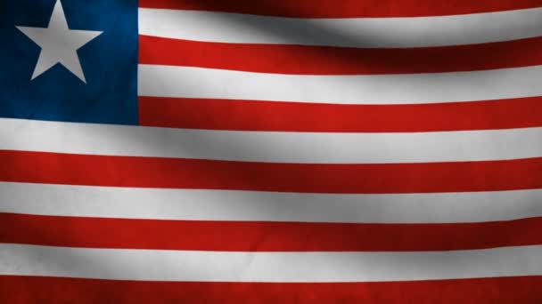 Bandera de Liberia . — Vídeos de Stock