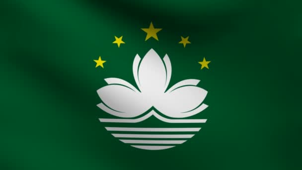 Bandera de Macao . — Vídeos de Stock