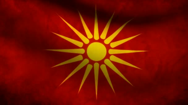 Macedonia flag. — Stock Video