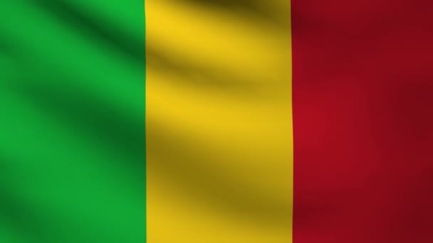 Bandera de Malí . — Vídeo de stock