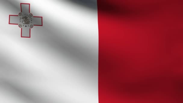 Bandera de Malta . — Vídeo de stock