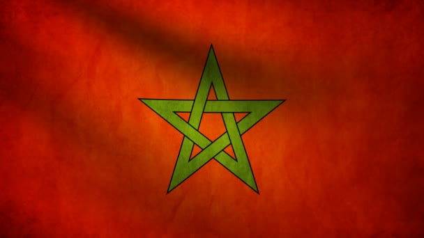 Morocco flag. — Stock Video