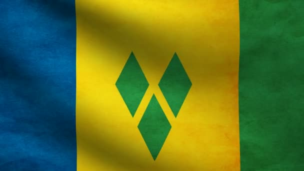 Saint Vicent et le drapeau des grenadines .