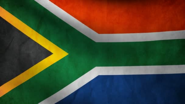 Sydafrika flagga. — Stockvideo