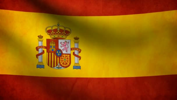 Spagna bandiera . — Video Stock