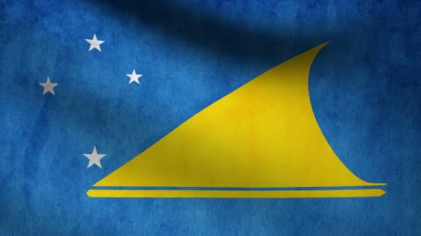Tokelau bayrağı. — Stok video