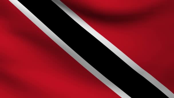 Bandera de Trinidad tobago . — Vídeo de stock