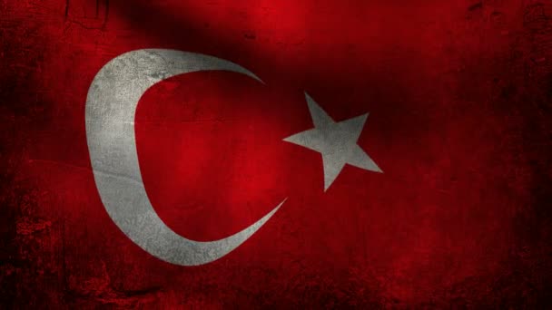 Turecko vlajka. — Stock video