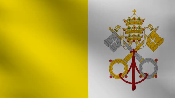 Vatikanens flagga. — Stockvideo