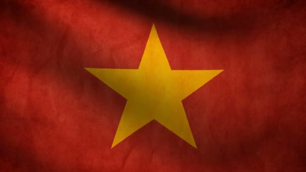 Прапор В'єтнаму . — стокове відео
