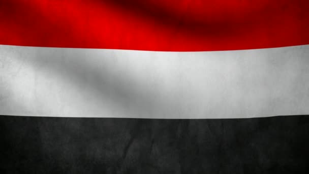 Bandera de Yemen . — Vídeo de stock