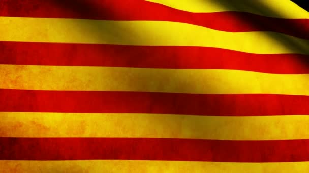 Bandera de Cataluña . — Vídeos de Stock